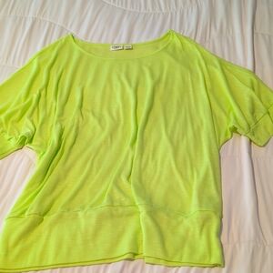 Neon green lightweight summer top from Cato. Size 22/24W.
